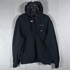 Milwaukee M12 Heated Gear Full Zip Hoodie Mens Large Black Waffle Lined Jacket
